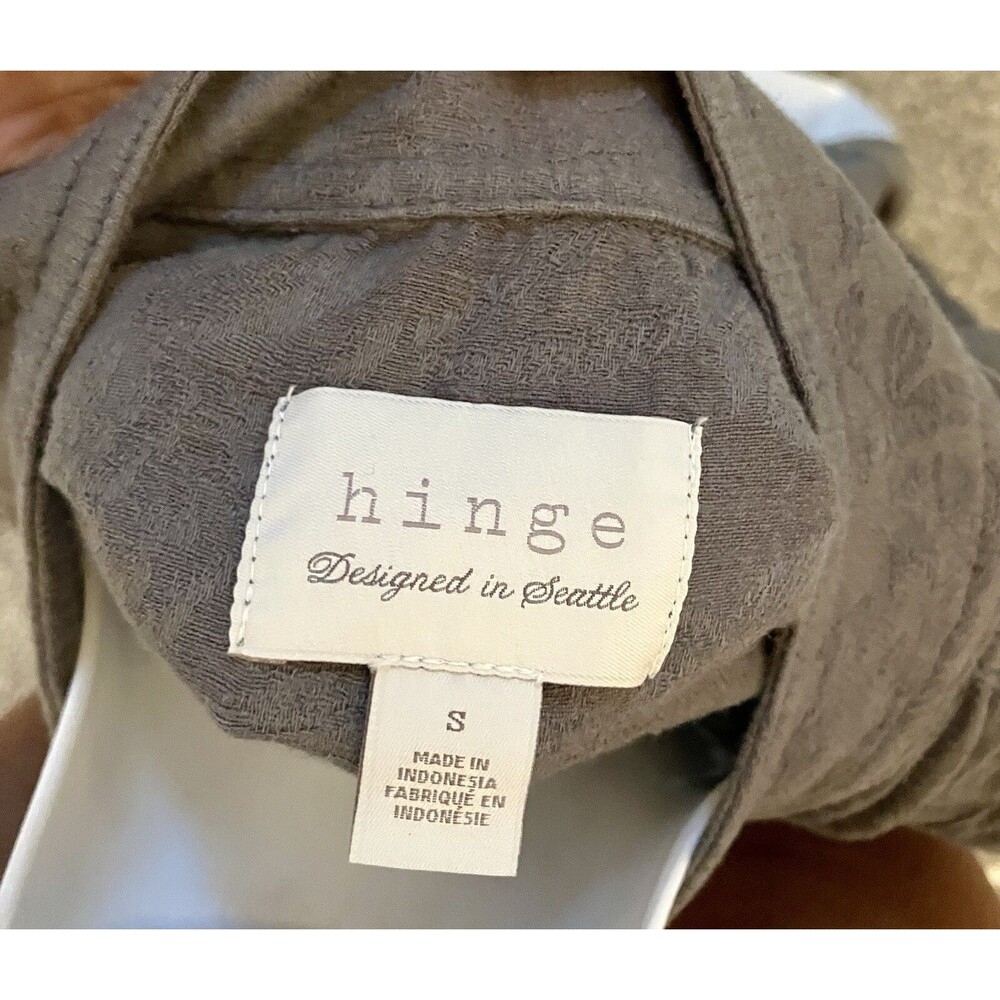 Hinge Designed in Seattle Jacket Olive Sage‎ Green Shirt Shacket S Small Women’s - Picture 5 of 5